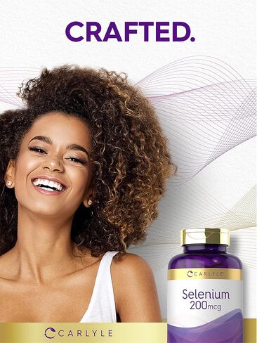 Yeast Free Selenium Supplement | 200mcg | 300 Capsules | Vegetarian, Non-GMO, and Gluten Free Mineral Formula | L-Selenomethionine | Value Size | by Carlyle in Kuwait