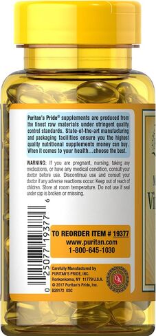 Puritan's Pride Vitamin D3 Mega Potency 5000 IU Bolsters Immune Health System Support and Healthy Bones & Teeth, Unflovored, 100 Count in Saudi Arabia