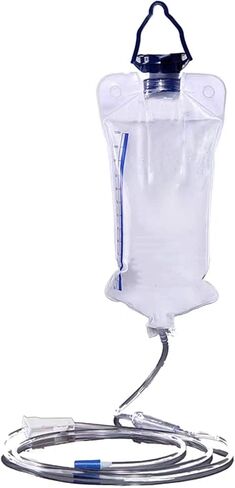 Reusable Home Enema Kit , 1200ML Enama Bag Kit for Colon Cleaning,Douche Bag Colon Douche Cleaner Body Detox Cleaning Kit-Including 1.8M Silicone Hose and 10 Soft Replacement Enema Tips in Saudi Arabia