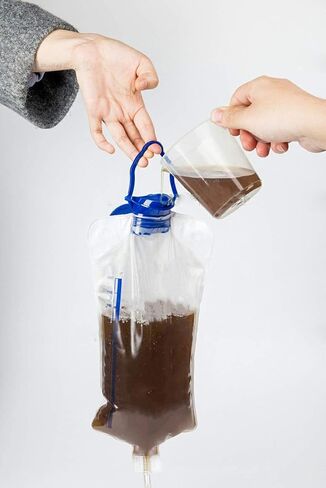 Reusable Home Enema Kit , 1200ML Enama Bag Kit for Colon Cleaning,Douche Bag Colon Douche Cleaner Body Detox Cleaning Kit-Including 1.8M Silicone Hose and 10 Soft Replacement Enema Tips in Saudi Arabia