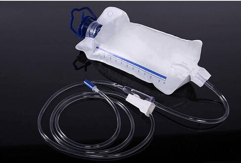 Reusable Home Enema Kit , 1200ML Enama Bag Kit for Colon Cleaning,Douche Bag Colon Douche Cleaner Body Detox Cleaning Kit-Including 1.8M Silicone Hose and 10 Soft Replacement Enema Tips in Saudi Arabia