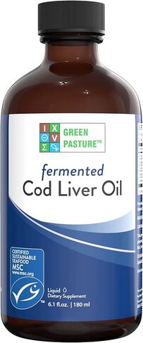 Green Pasture Fermented Cod Liver Oil Liquid, Unflavored, 6.1 Fl Oz in Kuwait