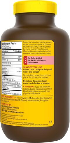 Burp-Less Fish Oil 1200 mg, 200 Softgels, Fish Oil Omega 3 Supplement For Heart Health in Saudi Arabia