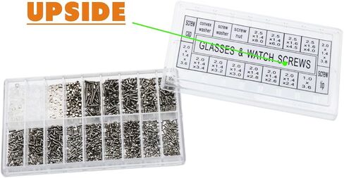 VAPKER 1000pcs Micro Eyeglass Sunglass Repair Screws, Nuts Assortment Stainless Steel Screws for Spectacles Watch with (Screwdriver) in Saudi Arabia