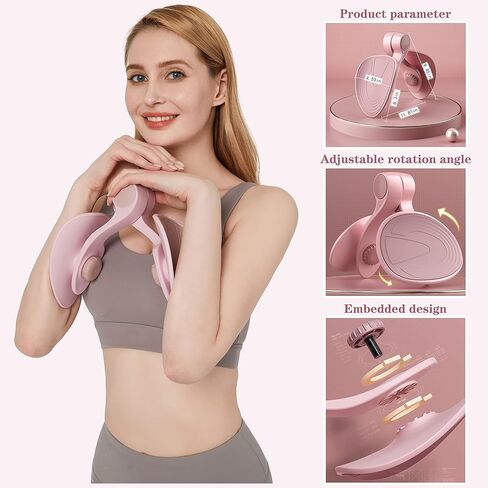 Kegel Sports Products/Female Thigh Master/Thigh Trainer/Pelvic Floor Muscle Trainer/Inner Thigh Toner/Postpartum Rehabilitation Pelvic Floor/Family Fitness Sports Equipment (Pink) in Saudi Arabia