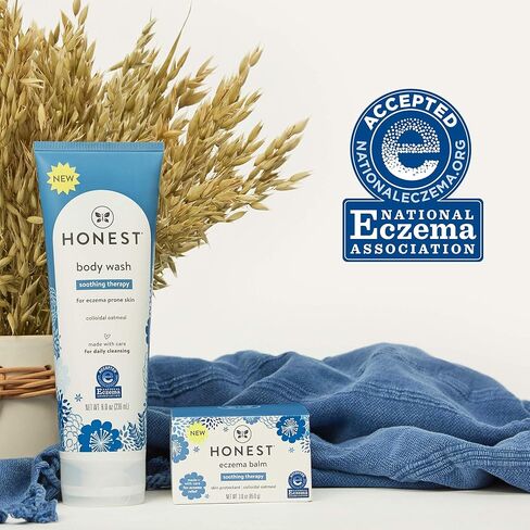 The Honest Company Eczema Soothing Therapy Balm + Skin Protectant | Naturally Derived, Gentle for Baby | Prebiotics, Colloidal Oatmeal | 3 oz in Kuwait