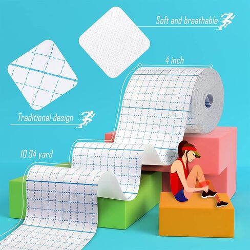 Nuanchu 2 Rolls Non-Woven Cover Roll Stretch Tape 2 in X 10.94 Yard in Saudi Arabia