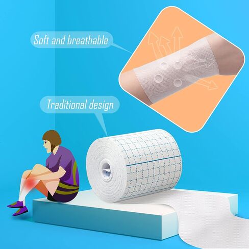 Nuanchu 2 Rolls Non-Woven Cover Roll Stretch Tape 2 in X 10.94 Yard in Saudi Arabia