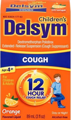 Delsym Cough Suppressant for Children and Adults, Grape, 3 Fluid Ounce in Kuwait