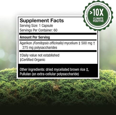 Host Defense, كبسولات Agarikon، دعم مناعة متوازن، مكمل غذائي بالفطر، 60 كبسولة، بدون نكهة in Kuwait