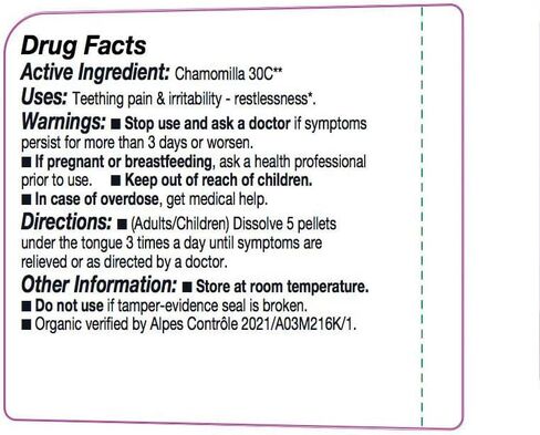 OLLOIS Chamomilla 30c Organic, Lactose-Free Homeopathic Medicine, 80 Pellets (Pack of 1) in Saudi Arabia