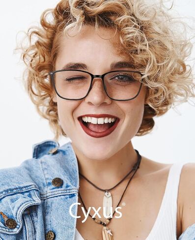 Cyxus نظارات حجب الضوء الأزرق للرجال والنساء نظارات ألعاب الكمبيوتر مستطيلة TR90 إطار مضاد لإجهاد العين UV400 in Kuwait