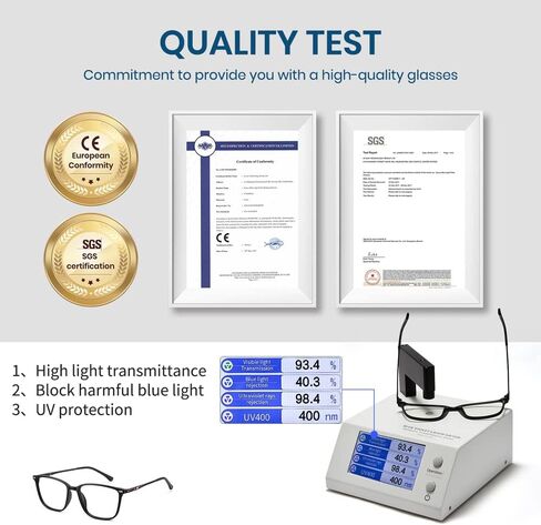 Cyxus نظارات حجب الضوء الأزرق للرجال والنساء نظارات ألعاب الكمبيوتر مستطيلة TR90 إطار مضاد لإجهاد العين UV400 in Kuwait