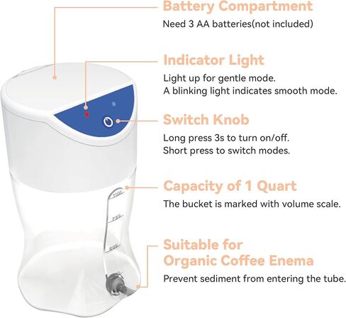 Automatic Enema Bucket kit, Electric Enema Kit for Colon Cleansing Organic Coffee Enema Set… in Kuwait