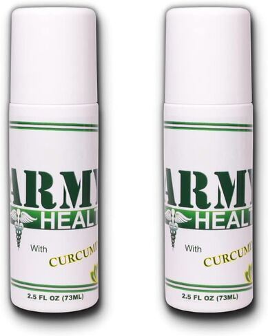 ARMY HEALTH رول أون 100% من الكركم الكركم الطبيعي - مسكن للآلام - الالتهاب - الصداع النصفي - آلام الرقبة وآلام الظهر - آلام المفاصل والعضلات (1) in Kuwait
