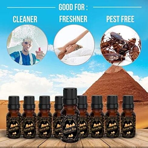 زيت المسك المصري [رائحة الاسترخاء] - زجاجة كهرمان زجاجية عضوية نقية وعلاجية فرنسية للموزع in Kuwait