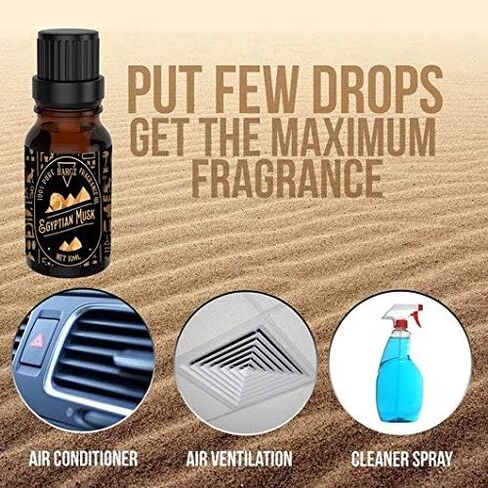 زيت المسك المصري [رائحة الاسترخاء] - زجاجة كهرمان زجاجية عضوية نقية وعلاجية فرنسية للموزع in Kuwait