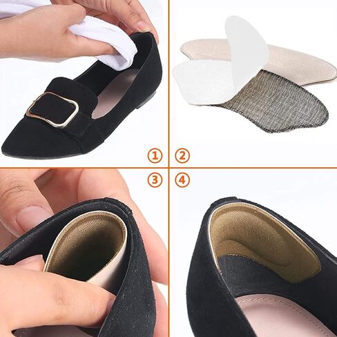 Premium Heel Pads for Shoes Too Big, Self-Adhesive Heel Inserts for Women&Men, Heel Grips to Improve Shoe Fit and Comfort, Heel Protectors to Prevent Pain Blisters Calluses (2 Pairs) in Kuwait