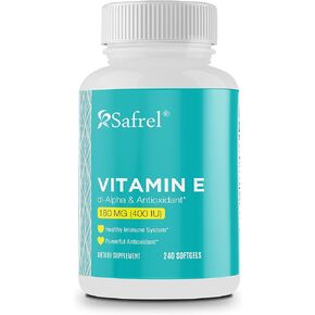 سافريل فيتامين E 400 وحدة دولية، 240 كبسولة هلامية - خالية من الغلوتين، غير معدلة وراثيًا in Kuwait