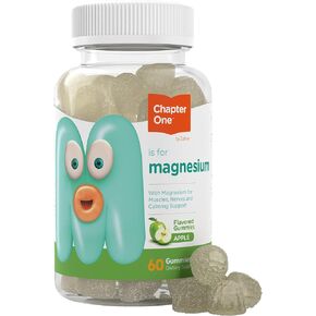Chapter One Magnesium Gummies for Kids & Adults - Natural Calm Gummies - Calm Magnesium Citrate - Bone and Muscle Function Supplements for Kids & Adults - Mood Support, Kosher Apple Flavor (60) in Saudi Arabia