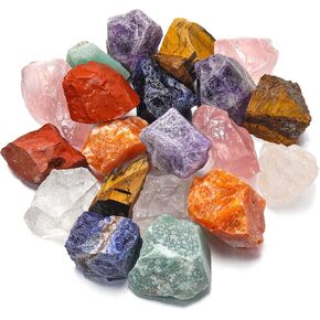 Top Plaza Bulk Amethyst Healing Crystals Rough Stones - Large 1" Natural Raw Stones Crystal for Reiki Healing, Wicca, witchcraft, Tumbling, Cabbing, Fountain Rocks, Decoration, Polishing 0.5lb