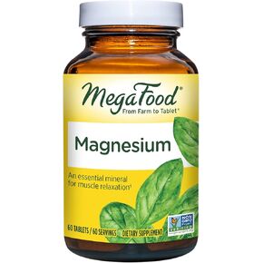 المغنيسيوم MegaFood - يدعم القلب والجهاز العصبي - مكمل المغنيسيوم مع بيسجليسينات المغنيسيوم المخمرة - نباتي، خالي من الغلوتين، غير معدّل وراثيًا، وكوشير - مصنوع بدون 9 مسببات للحساسية الغذائية - 90 قرصًا in Saudi Arabia