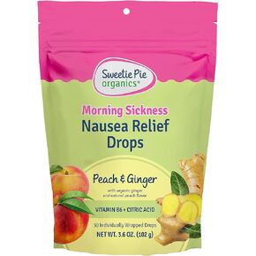 Pregnancy Nausea Relief Drops, Soothe First Trimester Morning Sickness, Peach & Ginger Flavor, 30 Count in Saudi Arabia