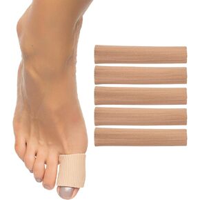 ZenToes Toe Tubes - Fabric Sleeve Protectors with Gel Lining - 5 Tube Sleeve Set - 29" of Gel Lined Tubing, Size Small (1/2 Inch Diameter) in Saudi Arabia