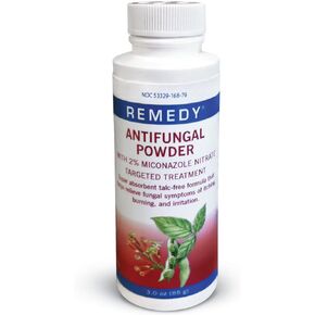 مسحوق مضاد للفطريات من ميدلاين ريميدي، معالج للبشرة مع نترات ميكونازول، معطر بشكل خفيف، زجاجة 3 أونصة in Kuwait