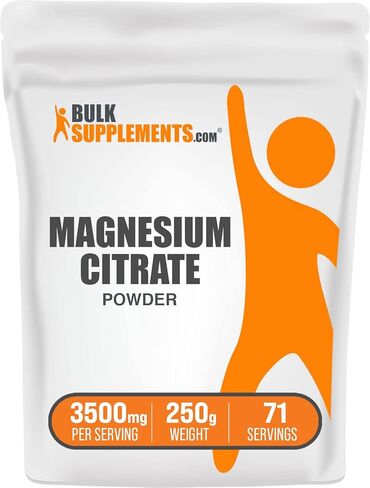 BulkSupplements.com مسحوق سيترات المغنيسيوم - مكمل المغنيسيوم، ملين سيترات المغنيسيوم، سيترات المغنيسيوم 400 ملغ - سيترات المغنيسيوم النقي، خالي من الغلوتين - 3500 ملغ لكل وجبة، 1 كجم (2.2 رطل) in Saudi Arabia