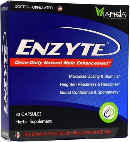 مكمل تعزيز الذكور الطبيعي Enzyte® مع الجينسنغ الآسيوي والجنكة بيلوبا ومستخلص بذور العنب وأعشاب الماعز القرنية - 30 كبسولة in Saudi Arabia