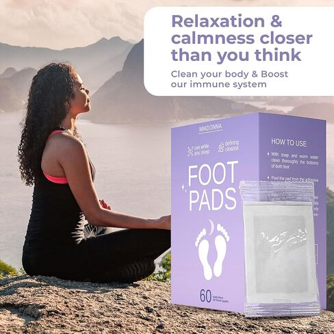 60 قطعة من وسادات القدم الطبيعية بالزنجبيل - رقع قدم منعشة لقدميك، منتجات التنظيف والصحة، مثالية لقدم الرياضيين والعناية بالقدم والشعور بالتجدد كل صباح in Kuwait