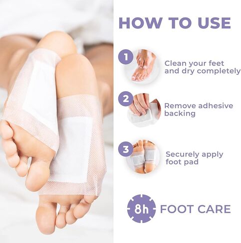 60 قطعة من وسادات القدم الطبيعية بالزنجبيل - رقع قدم منعشة لقدميك، منتجات التنظيف والصحة، مثالية لقدم الرياضيين والعناية بالقدم والشعور بالتجدد كل صباح in Kuwait