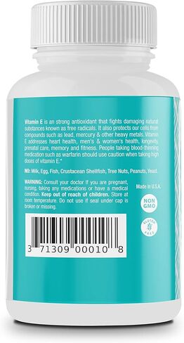 سافريل فيتامين E 400 وحدة دولية، 240 كبسولة هلامية - خالية من الغلوتين، غير معدلة وراثيًا in Kuwait