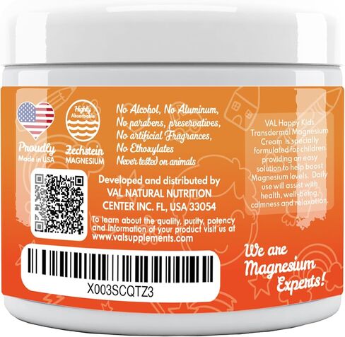 VAL Magnesium for Kids Roll-on Applicator, Relaxation Formula for Children, Zechstein Magnesium Chloride, Chamomile, Shea Butter and Natural Essential Oils to Help Kids Sleep, Support Balanced Mood in Saudi Arabia
