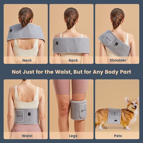 حزام العلاج بالضوء الأحمر - Eazfy بالقرب من العلاج بالأشعة تحت الحمراء والعلاج بالضوء الأحمر للجسم مع نبض ومؤقت لتخفيف آلام العضلات والكتف الخلفي والخصر كهدية للنساء والرجال in Kuwait