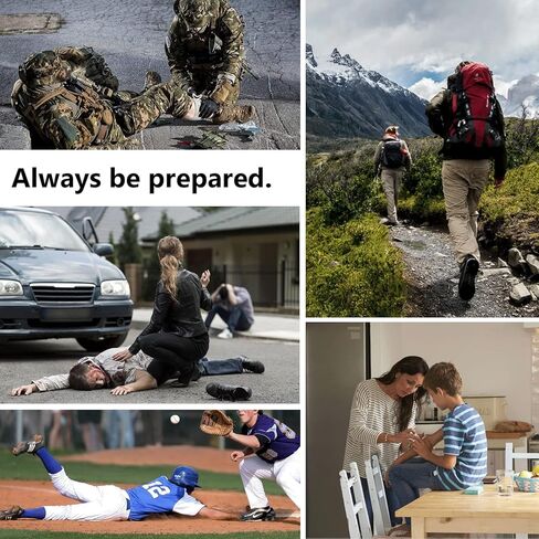 RHINO RESCUE IFAK مجموعة الإسعافات الأولية للصدمات الحقيبة الطبية للسيارة والسفر والمشي لمسافات طويلة (أسود) in Kuwait