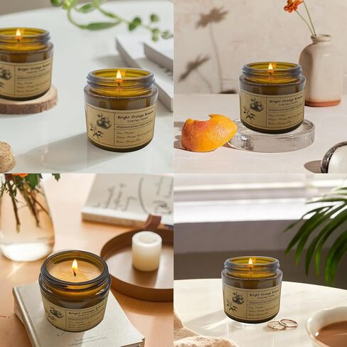 شموع معطرة للعلاج العطري، شموع الصويا كاريلاكس للمنزل، تدوم طويلاً، 4 شموع لتخفيف التوتر هدايا للنساء والرجال في صندوق جميل in Kuwait