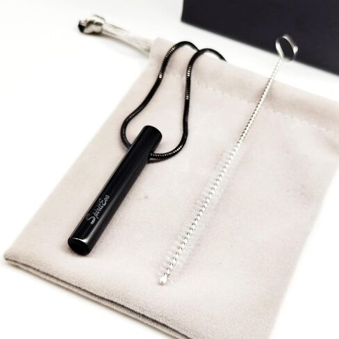 Mindful Breathing Necklace/Whistle and Velvet Bag & Brush, Anxiety Necklace for Stress Relief, Meditation Gifts, Calming Down Tool, Breathing Exercises in Kuwait