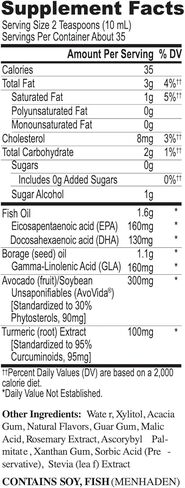 Onnit Joint Oil: Emulsified Liquid Fish Oil to Support Joint Health and Mobility - Tangerine Flavor (12oz) in Kuwait