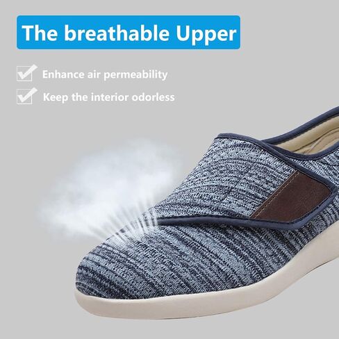 Womens Stylish Diabetic Shoes with Arch Support,Extra Wide Widths Walking Edema Sneakers Adjustable Strap Easy On/Off with 3 Pairs Insoles Replacement for Support Swollen Feet in Saudi Arabia