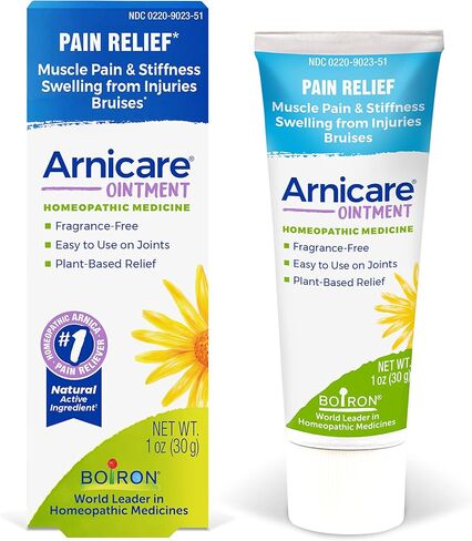 Boiron Arnicare Ointment for Soothing Relief of Joint Pain, Muscle Pain, Muscle Soreness, and Swelling from Bruises or Injury - Non-greasy and Fragrance-Free - 1 oz in Saudi Arabia