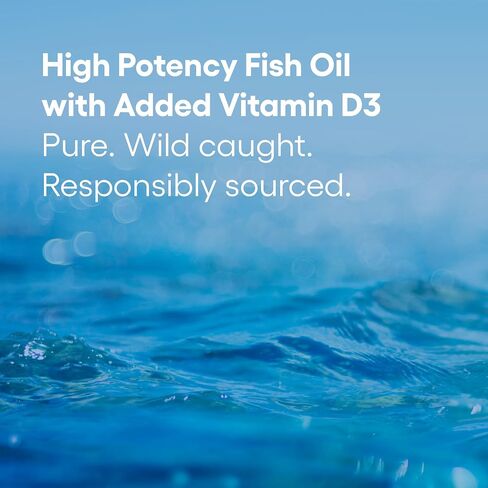 Natural Factors, Ultra Strength RxOmega-3 Fish Oil with Vitamin D3, High Potency Formula, 2,150 mg Omega-3 Per Serving, No Fishy Aftertaste, 150 Count (Pack of 1) in Saudi Arabia