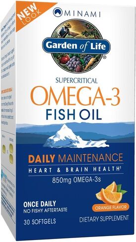 Garden of Life EPA/DHA Omega 3 Fish Oil - Minami Natural Brain Function, Heart and Mood Supplement, 30 Softgels in Saudi Arabia