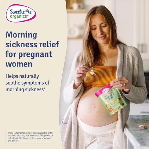 Pregnancy Nausea Relief Drops, Soothe First Trimester Morning Sickness, Peach & Ginger Flavor, 30 Count in Saudi Arabia