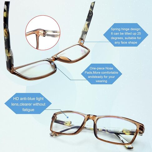 نظارات قراءة Ronecool للنساء والرجال تحجب الضوء الأزرق، قارئات الكمبيوتر مضادة لإجهاد العين، 6 عبوات in Kuwait