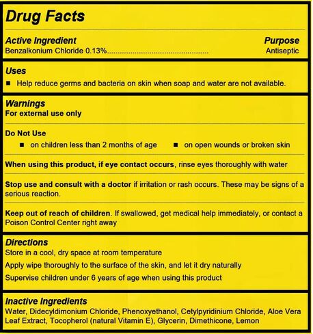 مناديل مبللة مطهرة مضادة للبكتيريا - عبوتان، مطهر/مطهر/مزيل الروائح الكريهة، رائحة الليمون المنعشة، خالية من الكحول، لطيفة على اليدين، ترطب بالصبار + فيتامين E، علب سهلة الوصول، 100 قطعة × 2 in Kuwait