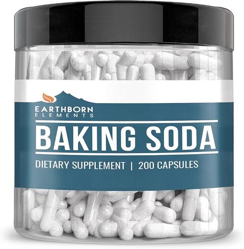 Earthborn Elements Baking Soda Capsules, 200 Capsules, Sodium Bicarbonate in Saudi Arabia