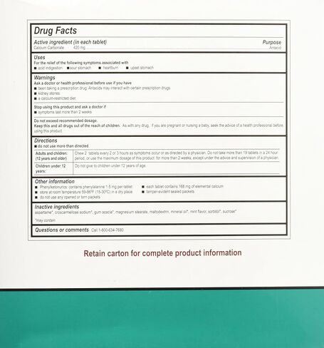 Medi-First 80213 Chewable Mint Antacid Tablets,2 Count (Pack of 250) in Saudi Arabia