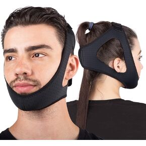 Sleep Legends Premium Anti Snoring Chin Strap for CPAP Users, & to Keep Mouth Shut & Dry! - Snore Reduction Chinstrap for Men & Women with New Adjustable Hook ‘N Loop Strap in Saudi Arabia